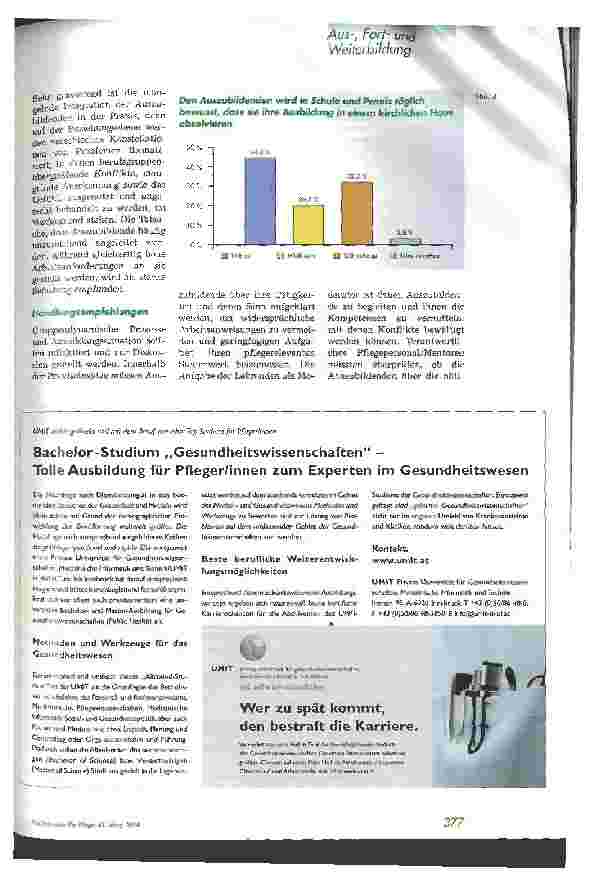 Vorschauseite 4: Zukunftsorientierte Pflegeausbildung - Studie des Deutschen Evangelischen Krankenhausverbandes e.V. (DEKV) zur Qualität der Ausbildung an evangelischen Pflegeschulen Qualität und…