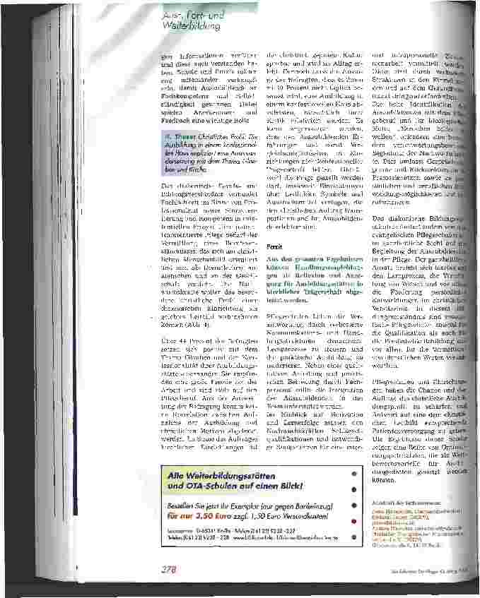 Vorschauseite 5: Zukunftsorientierte Pflegeausbildung - Studie des Deutschen Evangelischen Krankenhausverbandes e.V. (DEKV) zur Qualität der Ausbildung an evangelischen Pflegeschulen Qualität und…
