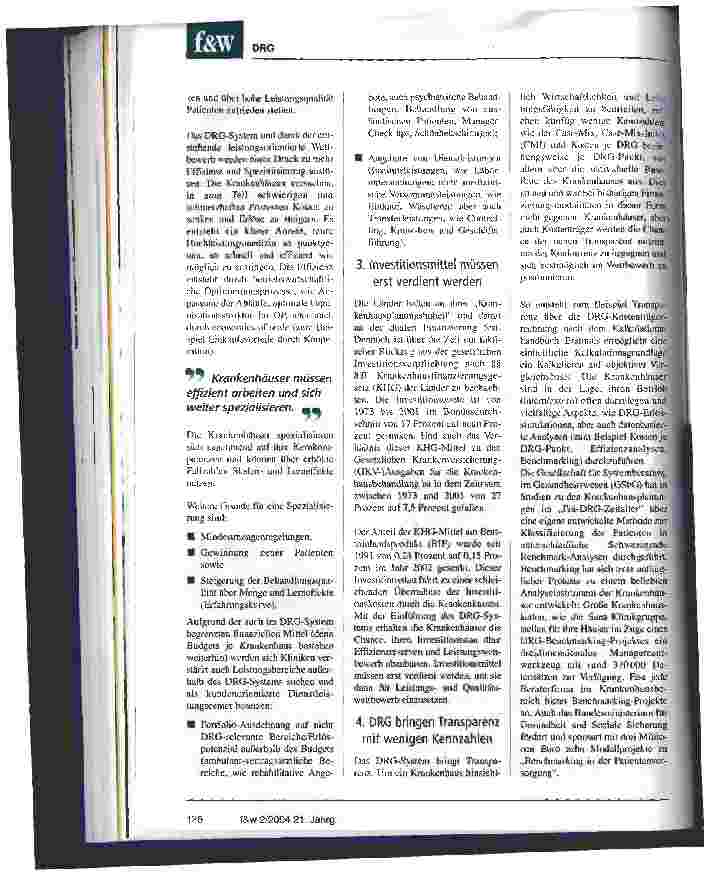 Vorschauseite 3: Auswirkungen des DRG-Systems Eine Untersuchung von zehn Themenkomplexen