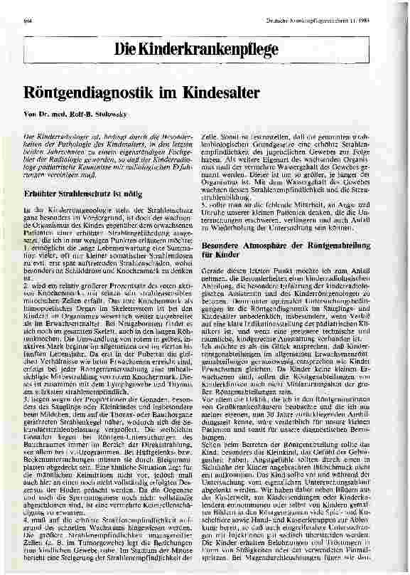 Vorschauseite 1: Röntgendiagnostik im Kindesalter