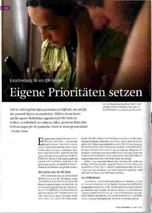 Vorschauseite 1: Eigene Prioritäten setzen