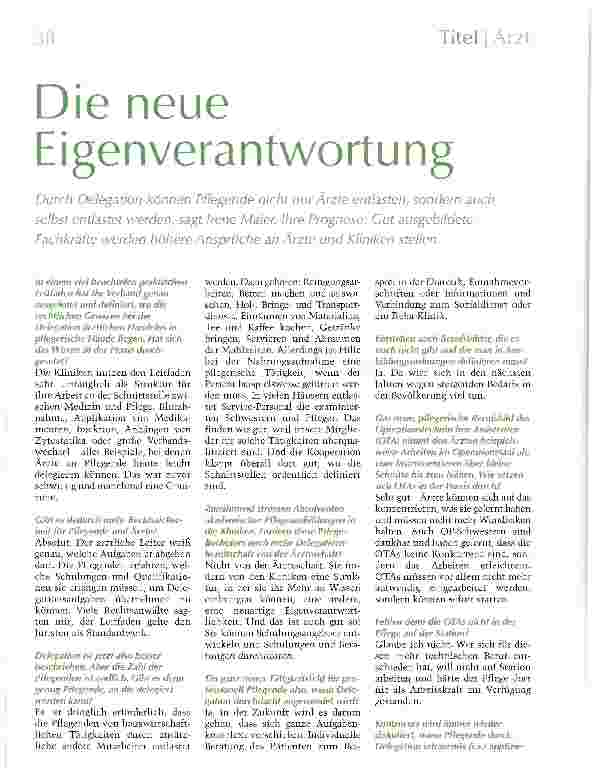 Vorschauseite 1: Die neue Eigenverantwortung