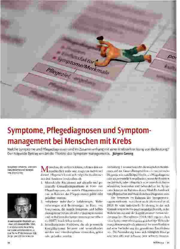Vorschauseite 1: Symptome, Pflegediagnosen und Symptommanagement bei Menschen mit Krebs