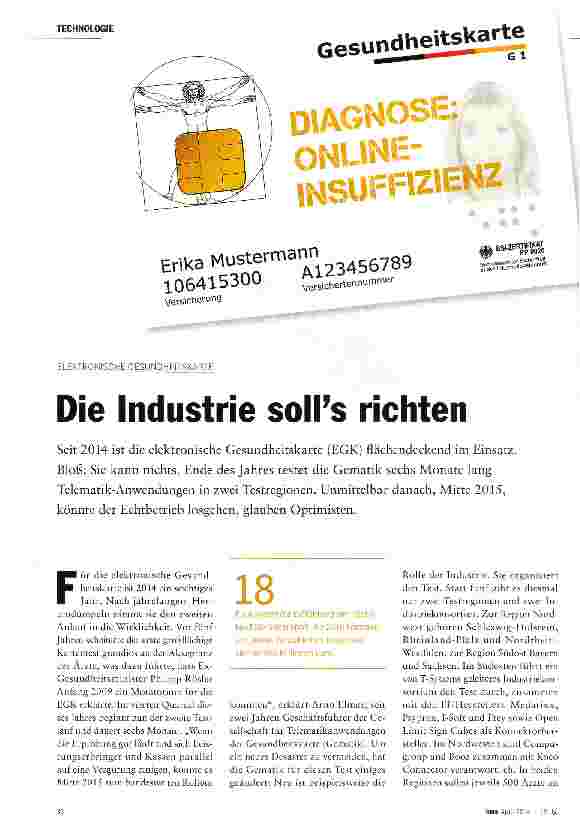 Vorschauseite 1: Die Industrie solls richten