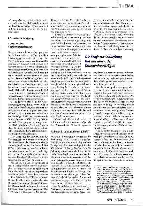 Vorschauseite 2: Strukturbereinigung und Qualitätssicherung