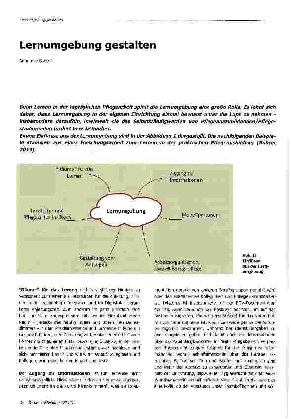 Vorschauseite 1: Lernumgebung gestalten