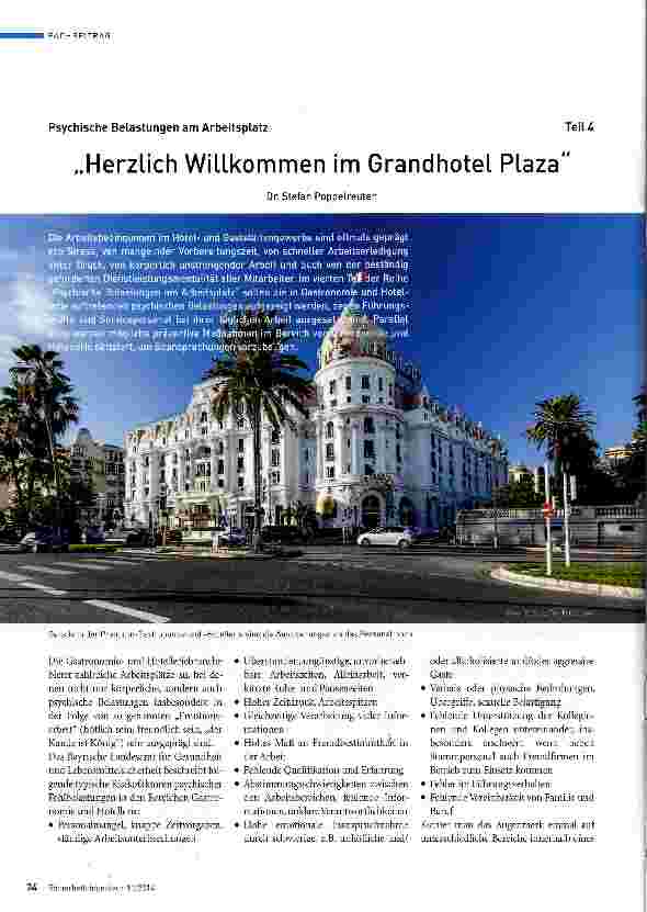 Vorschauseite 1: Herzlich Willkommen im Grandhotel Plaza