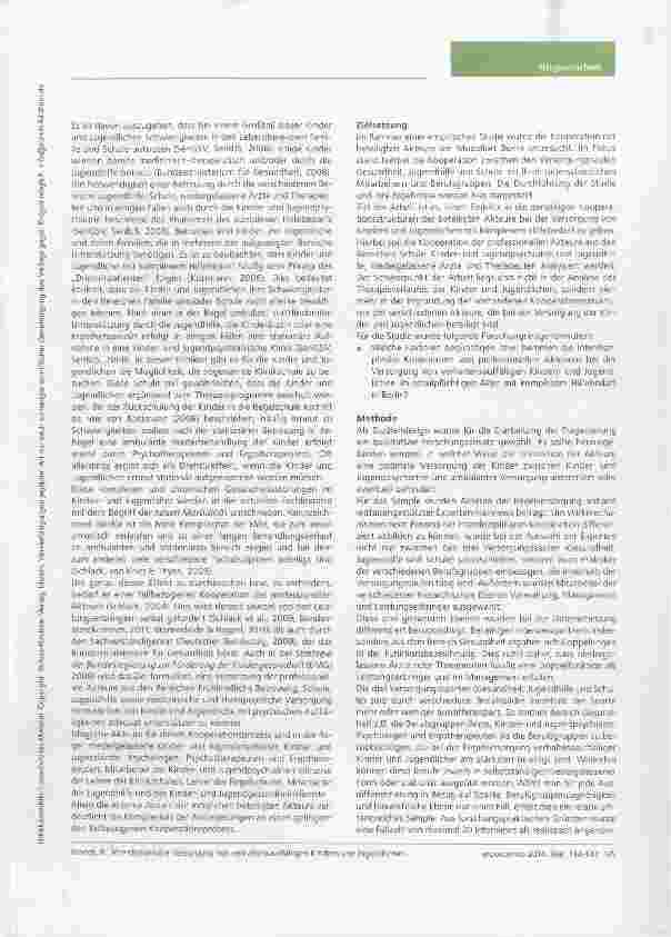 Vorschauseite 2: Wie kann die interdisziplinäre Versorgung von verhaltensauffälligen Kindern und Jugendlichen gelingen?