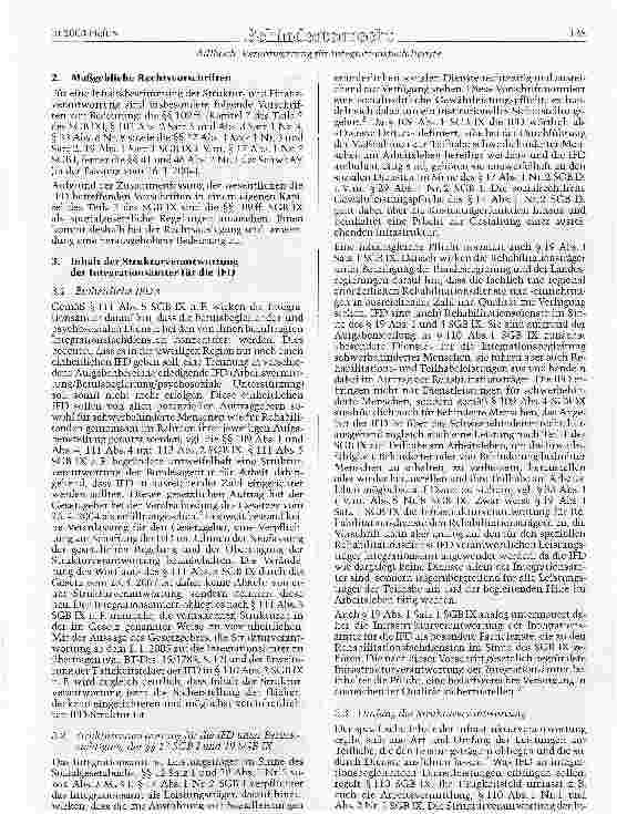 Vorschauseite 2: Der Inhalt der Strukturund Finanzverantwortung der Integrationsämter für die Integrationsfachdienste aufgrund der Änderung des SGB IX