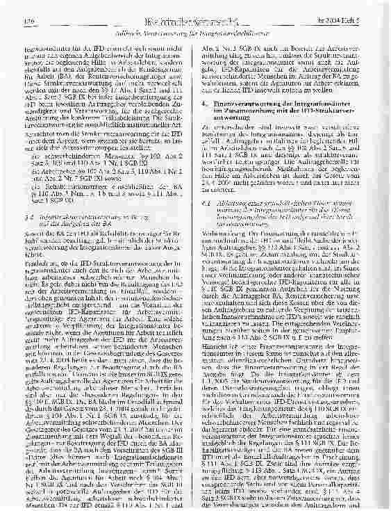 Vorschauseite 3: Der Inhalt der Strukturund Finanzverantwortung der Integrationsämter für die Integrationsfachdienste aufgrund der Änderung des SGB IX