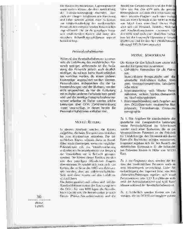 Vorschauseite 2: ÖKONOMISCHE ANALYSE DES POLYTRAUMAS AUS SICHT DER KRANKENHÄUSER