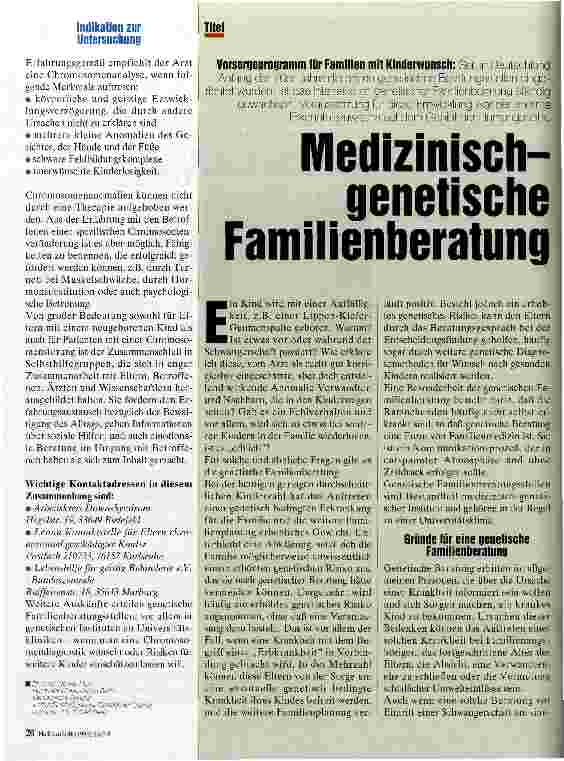 Vorschauseite 3: Chromosomal bedingte Krankheiten Überblick über klinische Merkmale