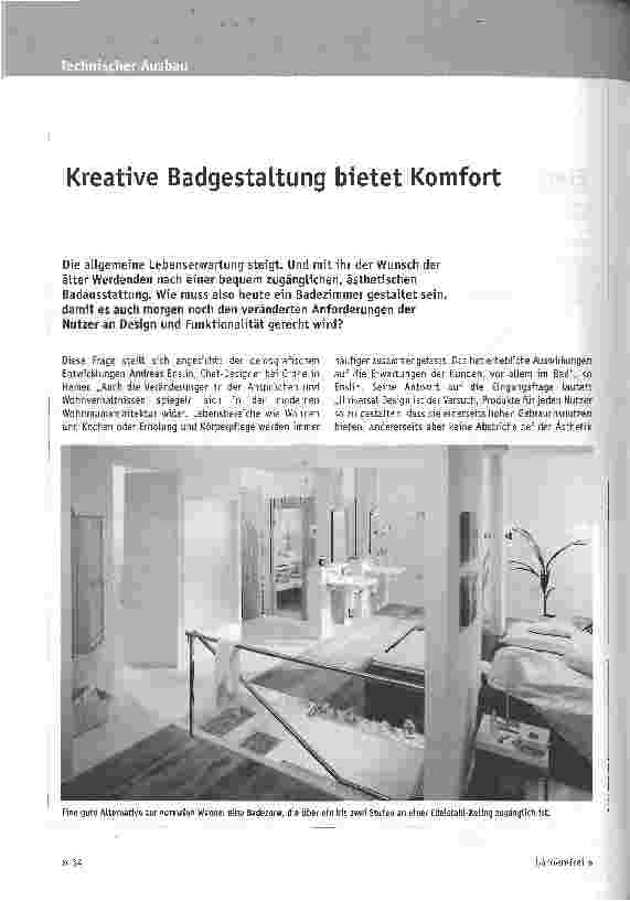 Vorschauseite 1: Kreative Badgestaltung bietet Komfort