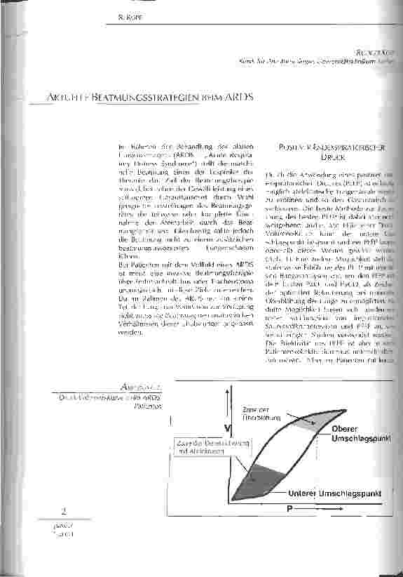 Vorschauseite 1: Aktuelle Beatmungsstrategien beim ARDS