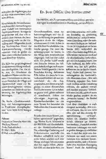 Vorschauseite 2: Zu geringe Orientierung an den Bedürfnissen von Bewohnern in Altenpflegeheimen Untersuchung der BHF-BANK-Stiftung deckt Schwachstellen in Pflegeheimen auf