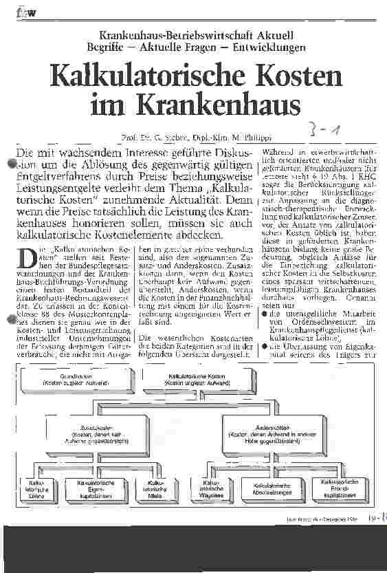 Vorschauseite 1: Kalkulatorische Kosten im Krankenhaus