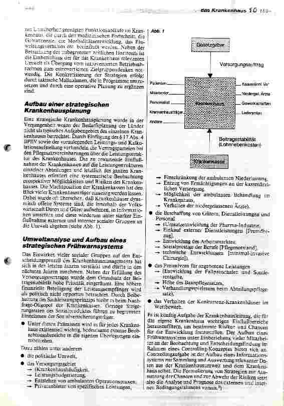 Vorschauseite 2: Strategische Überlegungen der Krankenhausleitung aufgrund der neuen BPlfV