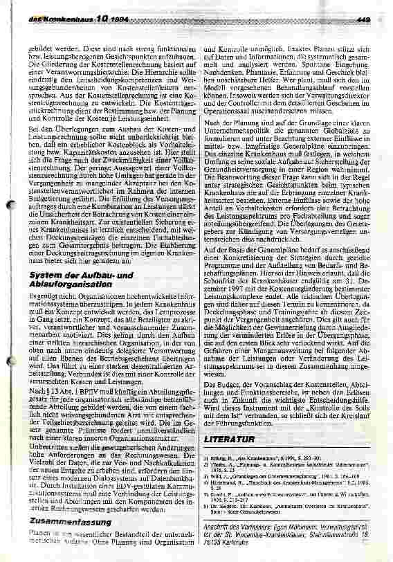 Vorschauseite 5: Strategische Überlegungen der Krankenhausleitung aufgrund der neuen BPlfV