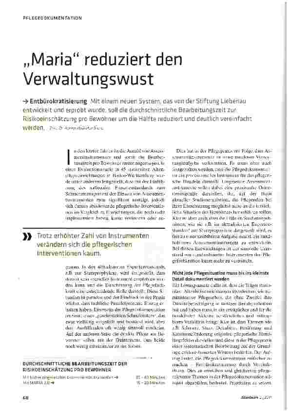 Vorschauseite 1: Maria reduziert den Verwaltungswust