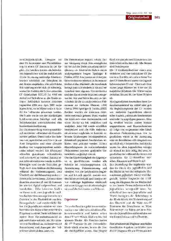 Vorschauseite 3: Transition - Wie Jugendliche mit Cystischer Fibröse und ihre Eltern den Übertritt von der Kinderin die Erwachsenenmedizin erleben