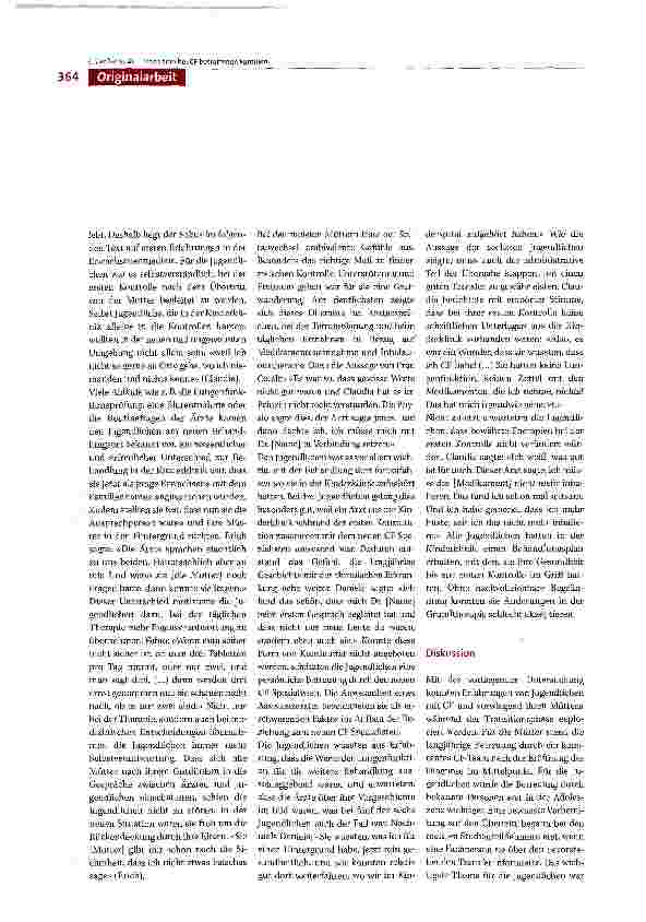 Vorschauseite 6: Transition - Wie Jugendliche mit Cystischer Fibröse und ihre Eltern den Übertritt von der Kinderin die Erwachsenenmedizin erleben