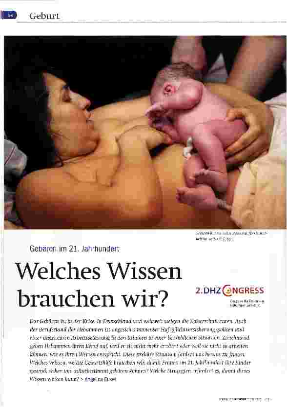 Vorschauseite 1: Gebären im 21. Jahrhundert Welches Wissen brauchen wir?