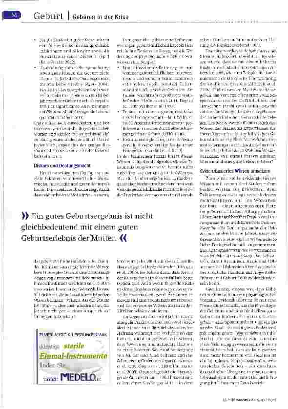 Vorschauseite 3: Gebären im 21. Jahrhundert Welches Wissen brauchen wir?