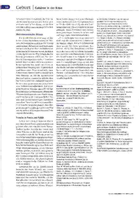 Vorschauseite 5: Gebären im 21. Jahrhundert Welches Wissen brauchen wir?