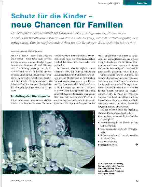 Vorschauseite 1: Schutz für die Kinder -neue Chancen für Familien