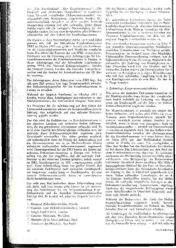 Vorschauseite 2: Möglichkeiten einer internationalen Arbeitsteilung und eines Datenaustausches auf dem Gebiet der Literarturdokumentation für das. .. .. ..