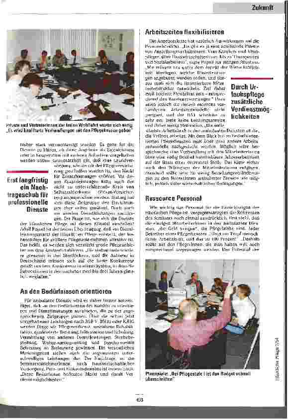 Vorschauseite 2: Gratwanderung zwischen Ethik und Kosten Seminar Pflege bekommt eine Zukunft in Hamburg
