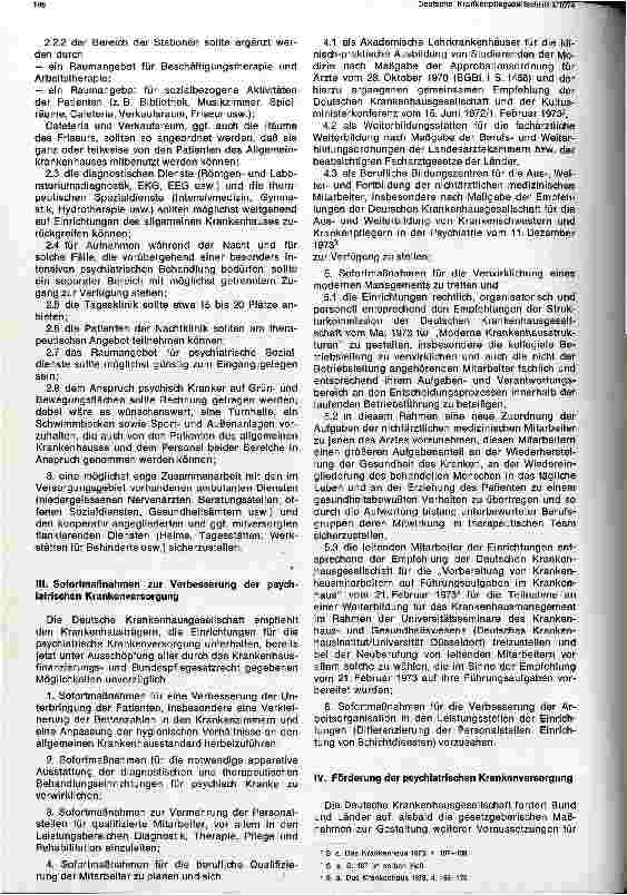 Vorschauseite 3: Zur Neuordnung und Verbesserung der Versorgung und Pflege psychisch Kranker