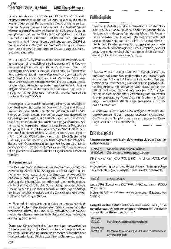 Vorschauseite 3: MDK-Uberprüfungen zur Dokumentationsund DRG-KodierqualitätGrundlagen, Ablauf, Inhalte, Ergebnisse und Konsequenzen
