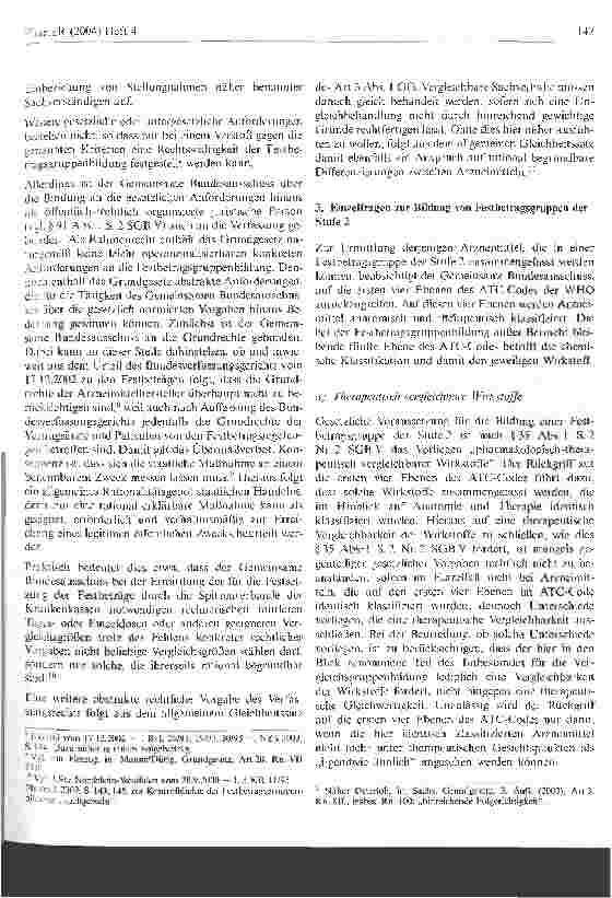 Vorschauseite 3: Rechtsfragen der Bildung von Festbetragsgruppen der Stufe 2