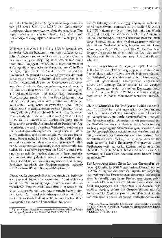 Vorschauseite 6: Rechtsfragen der Bildung von Festbetragsgruppen der Stufe 2