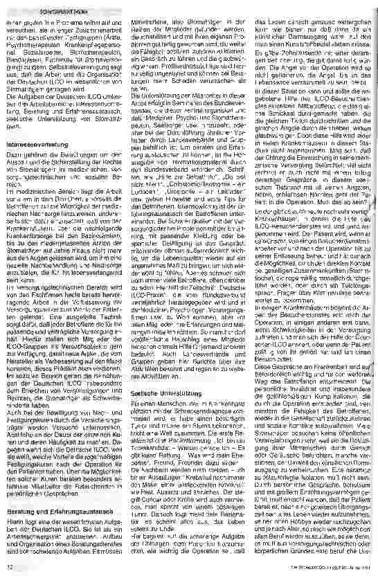 Vorschauseite 2: Selbstdarstellung der Selbsthilfevereinigung Deutsche ILCO