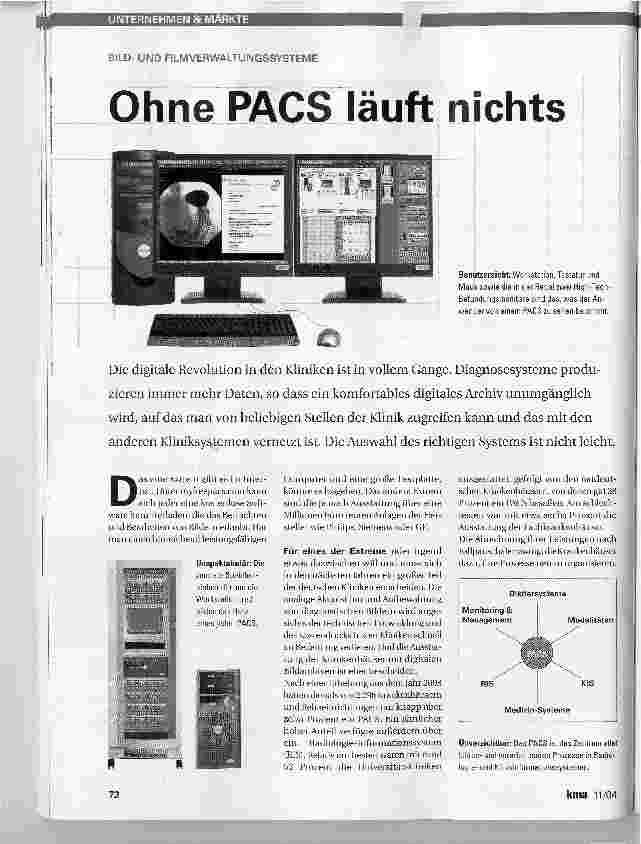 Vorschauseite 1: Ohne PACS läuft nichts
