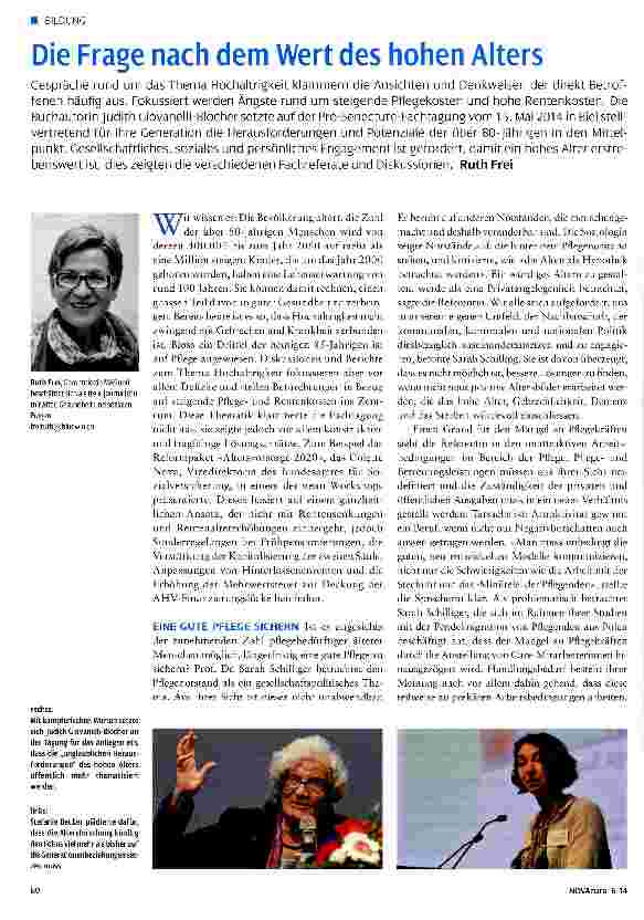 Vorschauseite 1: Die Frage nach dem Wert des hohen Alters