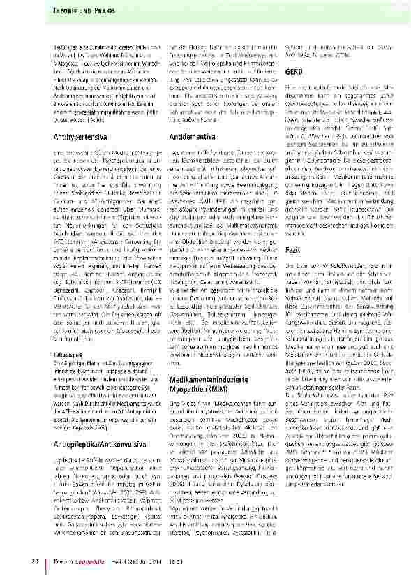 Vorschauseite 3: Medikamentenassoziierte Schluckstörungen