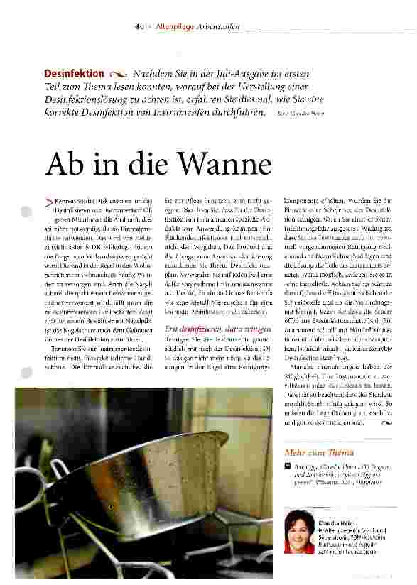 Vorschauseite 1: Ab in die Wanne