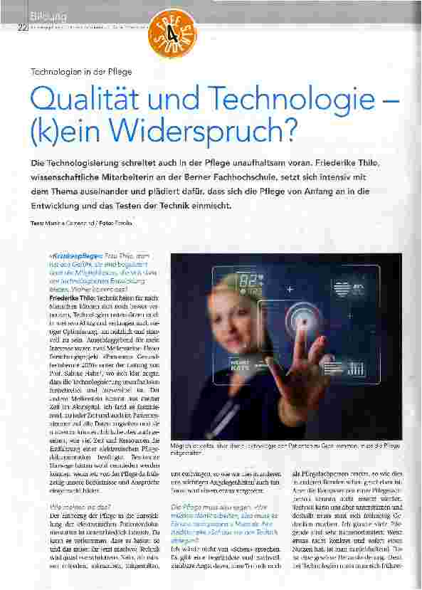 Vorschauseite 1: Qualität und Technologie (k)ein Widerspruch?