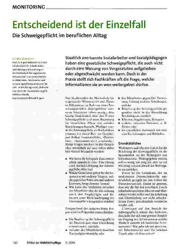 Vorschauseite 1: Entscheidend ist der Einzelfall