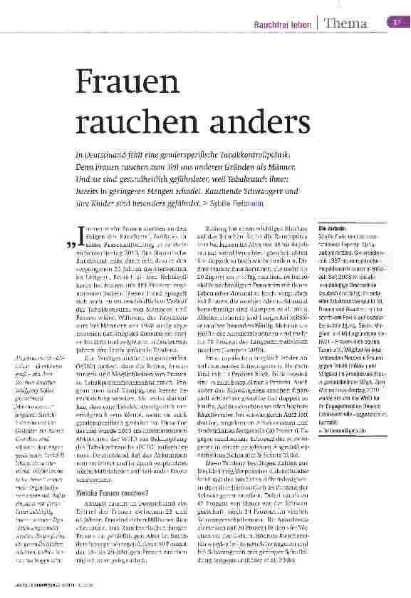 Vorschauseite 2: Frauen rauchen anders
