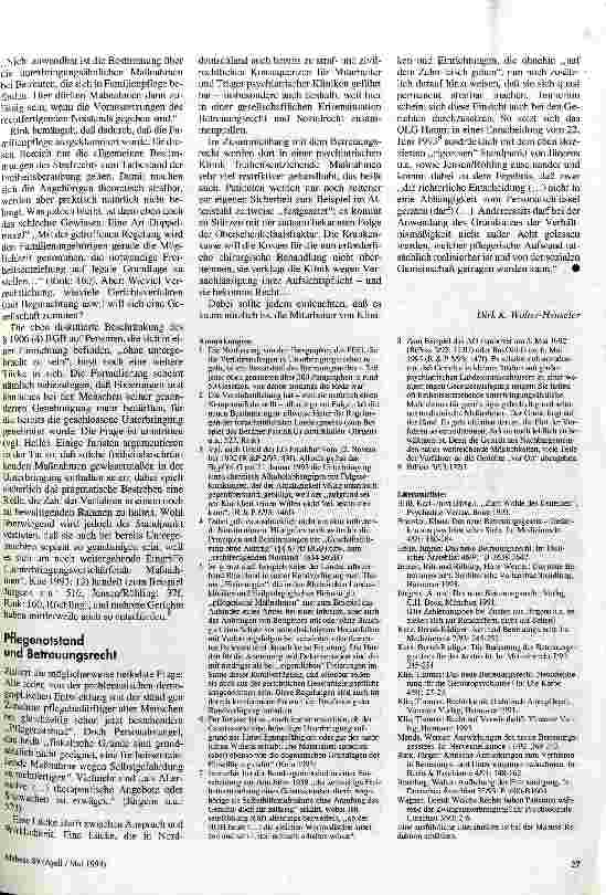 Vorschauseite 6: Zwei Jahre Betreuungsrecht Eine kritische Bestandsaufnahme