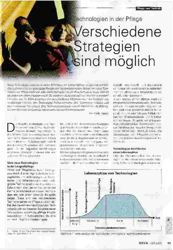 Vorschauseite 1: Verschiedene Strategien sind möglichTechnologien in der Pflege