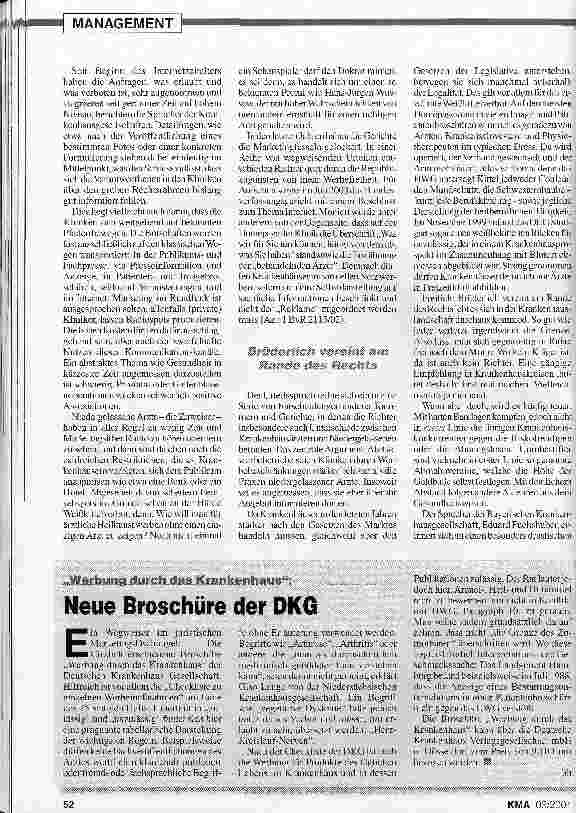 Vorschauseite 3: Marketing im Krankenhaus Richter lockern langsam die Fesseln