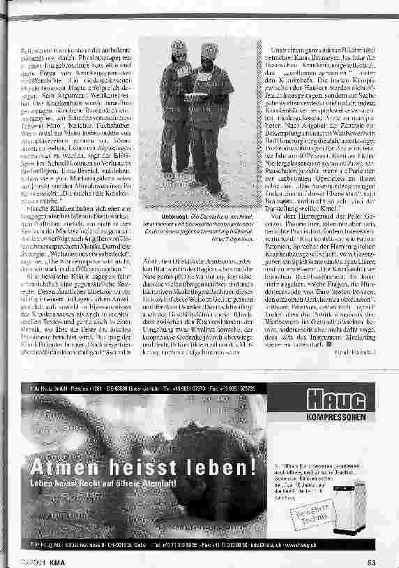 Vorschauseite 4: Marketing im Krankenhaus Richter lockern langsam die Fesseln