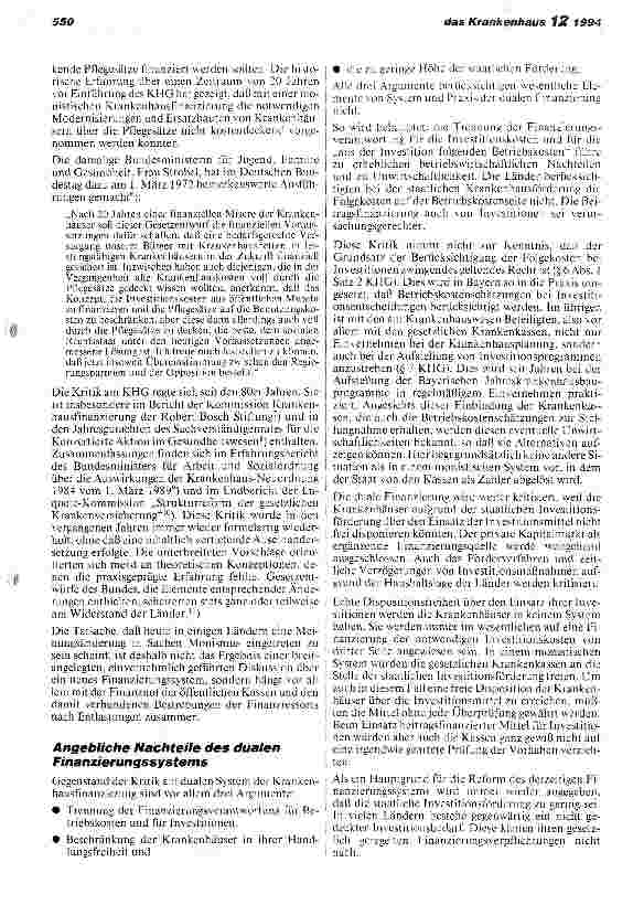 Vorschauseite 3: Saatliche Verantwortung und Krankenhausversorgung- Argumente für das duale Finanzierungssystem