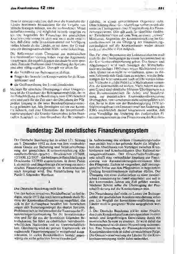 Vorschauseite 4: Saatliche Verantwortung und Krankenhausversorgung- Argumente für das duale Finanzierungssystem