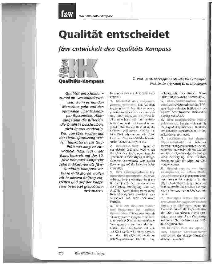 Vorschauseite 1: Qualität entscheidet